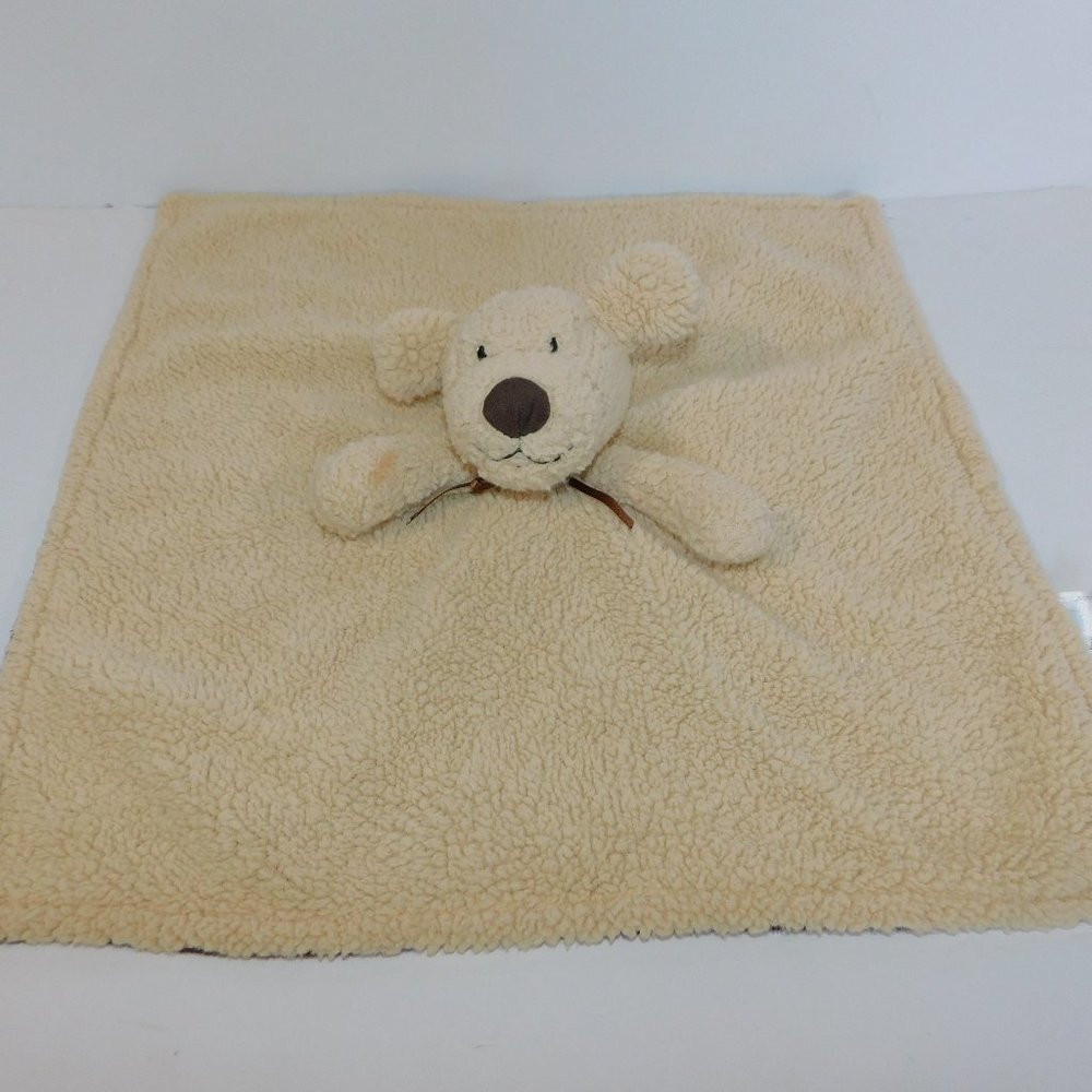 Piccolo Bambino Puppy Dog Plush Security blanket Tan Brown Baby lovey Nunu